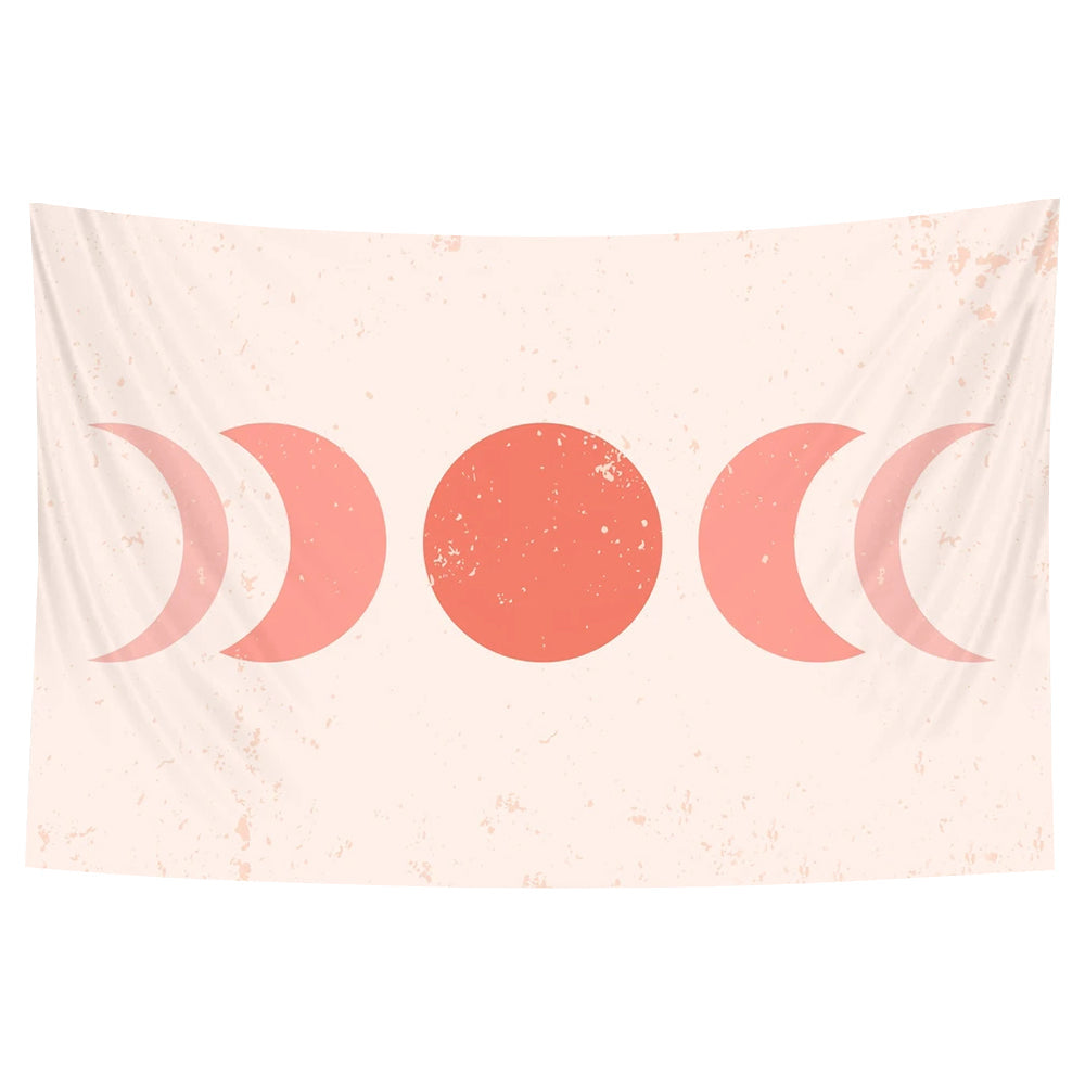 Tapestries Tapestry Pink Moon 150X150cm Psychedelic Scene Art Hippie Bohemian