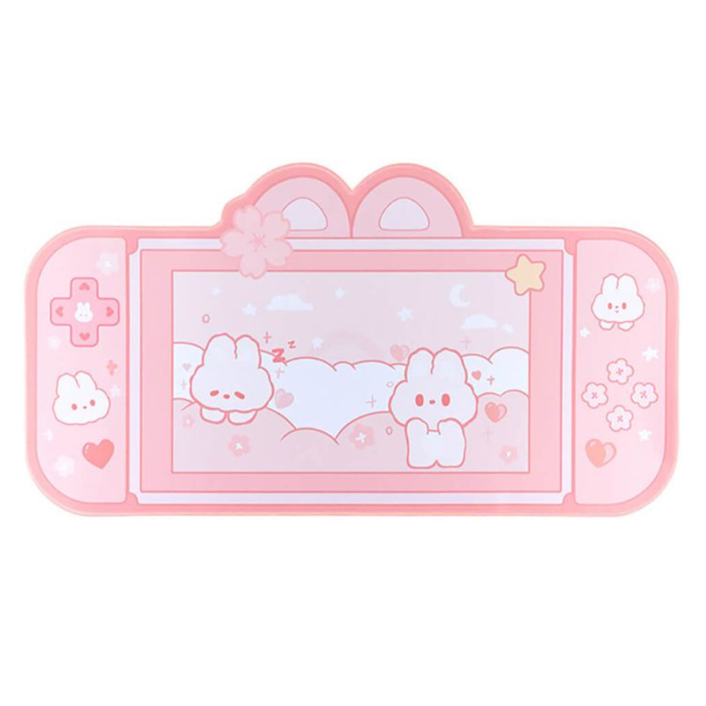 Desk Mats Mouse Pad Pink Bunny Kawaii Gaming Mat Rubber Protector For Desk Use