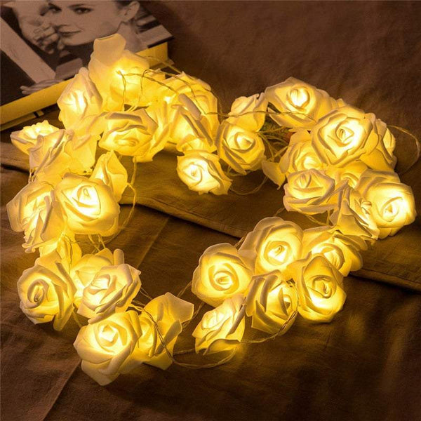 String Lights Indoor 2M 20Leds Rose Flower Fairy Waterproof Battery Operated Home Decor