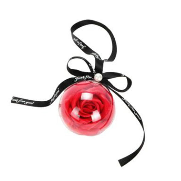 Seasonal Decorations 2Pc Car Creative Ornaments Eternal Flower Hanging Pendant Decorations Red