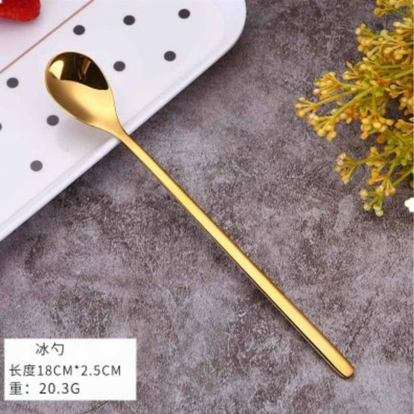 Spoons Stainless Steel Creative Bar Pointed Coffee Ice Cream Dessert Spoon