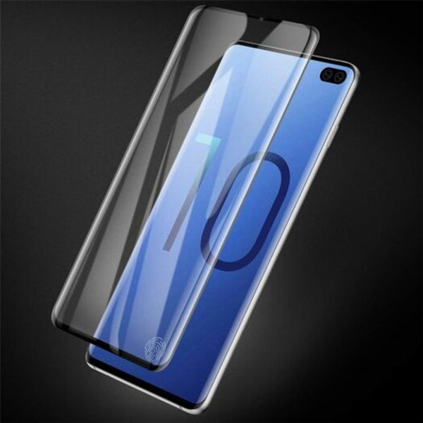 Screen Protectors 4D 0.26Mm 9H Curved Full Screen Tempered Glass For Samsung Galaxy S10 Plus Black