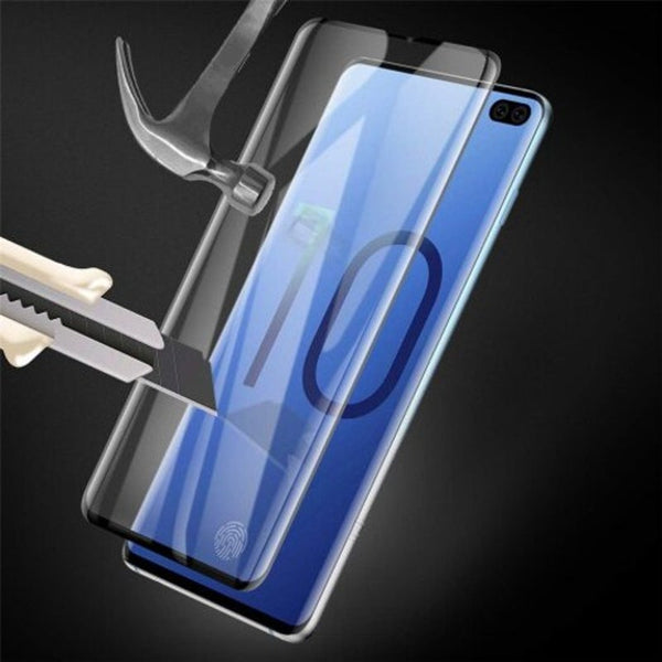 Screen Protectors 4D 0.26Mm 9H Curved Full Screen Tempered Glass For Samsung Galaxy S10 Plus Black