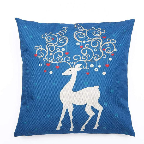 Cushions & Decorative Pillows Christmas Led Lights Linen Cushion Covers Home Bed Sofa Decor