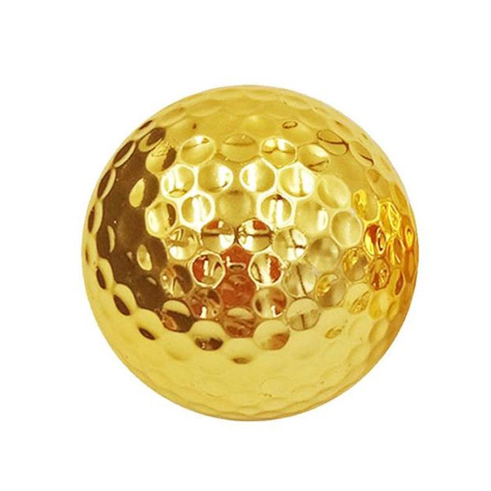 Golf Balls Gold For Golfer Indoor Outdoor Swing Practice Putter Training