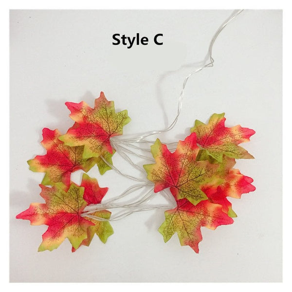 Seasonal Decorations 3M Maple Leaves 20Led String Light Christmas Halloween Party Decoration Battery Box