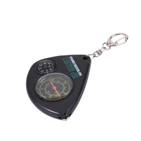 Compasses 2 In 1 Compass Map Measurer Curvimeter Keychain For Outdoor Hiking Camping