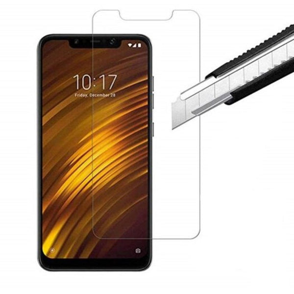 Screen Protectors 2Pcs Tempered Glass Screen Protective Case For Xiaomi Pocophone F1 Transparent