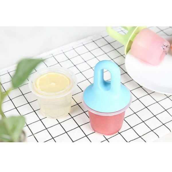 2Pcs Silicone Ice Cream Mould Homemade Popsicle Maker Creative Baby Fruit Shake