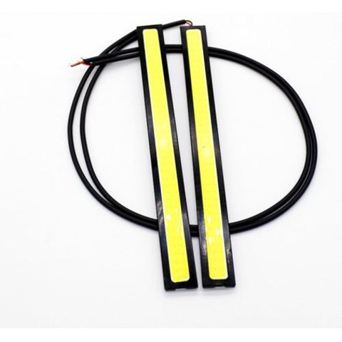 2Pcswaterproof Cob Strip Xenon White Led 14Cm Drl Fog Driving Lamp 12V