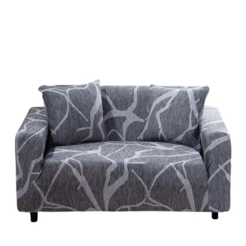 Slipcovers 2 Seater Sofa Cover Dark Gray Style Protection For Living Room Chair