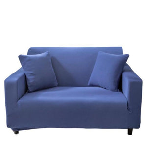 Slipcovers 2 Seater Sofa Cover Plain Royal Blue Elastic Stretchable Slipcover For Living Room