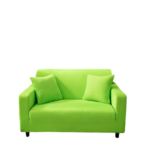 Slipcovers 2 Seater Sofa Cover Plain Apple Green Elastic Stretchable Slipcover For Furniture