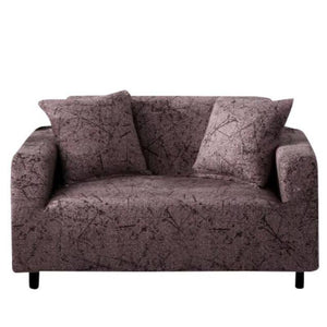 Slipcovers 2 Seater Sofa Cover Chocolate Brown Elastic Stretchable Slipcover For Living Room