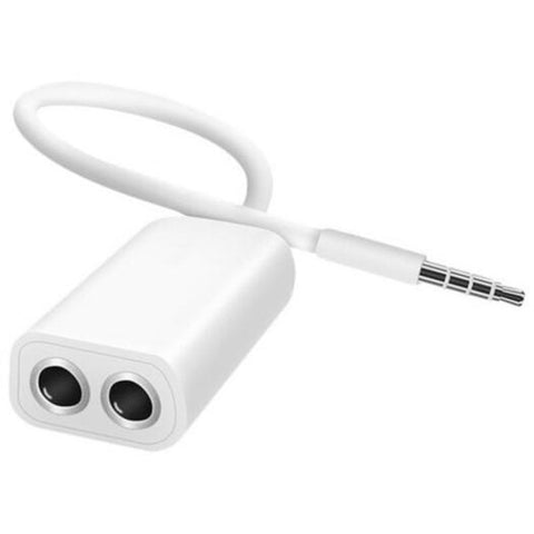 3.5 Jack Aux Audio Cable Headphone Splitter 1 To 2 Foripad Ipod Notebook White