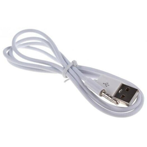 3.5Mm Audio Plug Jack To Usb 2.0 Male Charge Cable Adapter White