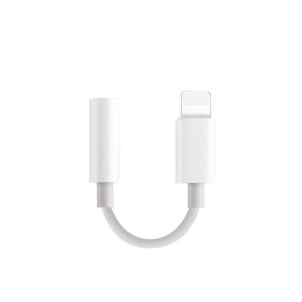 3.5Mm Headphone Jack Adapter 8 Pin Connector For Iphone White