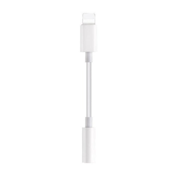 3.5Mm Headphone Jack Adapter 8 Pin Connector For Iphone White