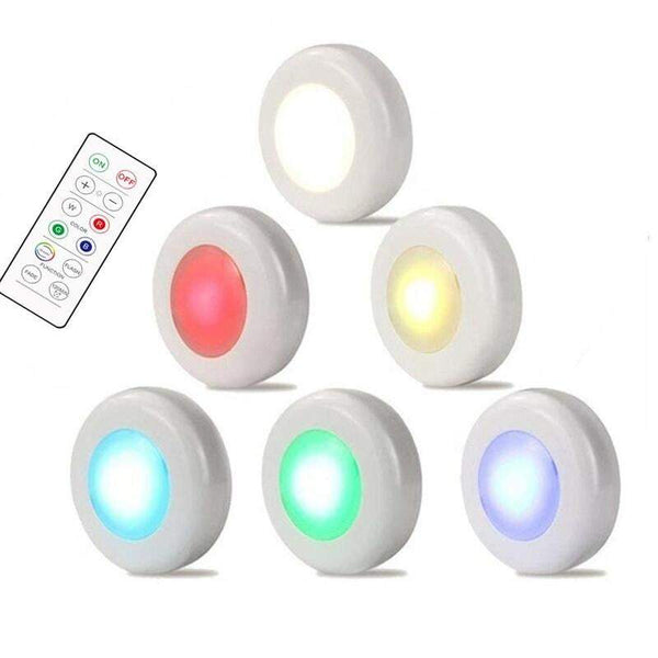 Night Lights Wall Lights Mini Remote Control Led Battery Operated Night For Wardrobe Cabinet Bedside