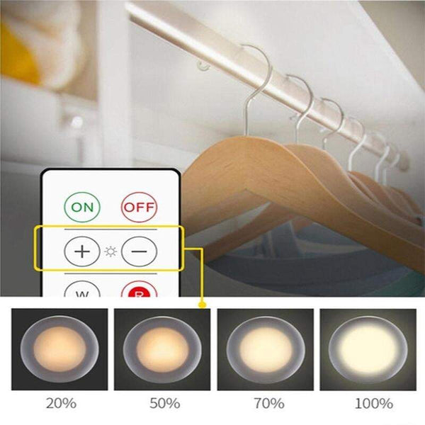 Night Lights Wall Lights Mini Remote Control Led Battery Operated Night For Wardrobe Cabinet Bedside