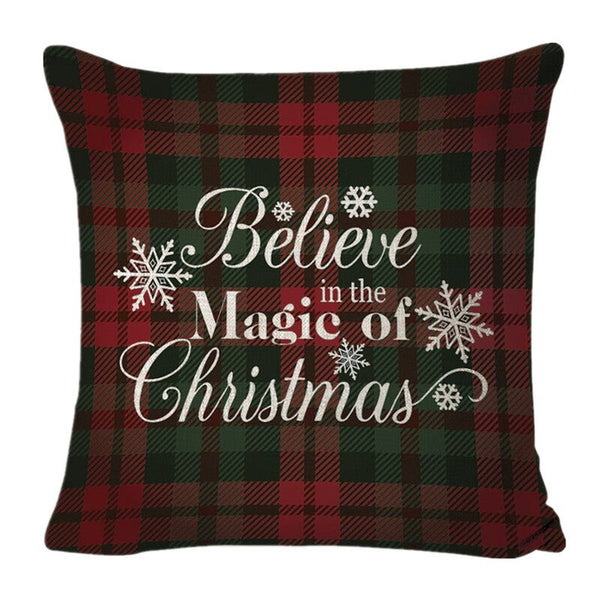 Cushions & Decorative Pillows 3 Pcs Christmas Pillowcase Cover Cushion Home Nordic Style Linen Case 45 X 45Cm