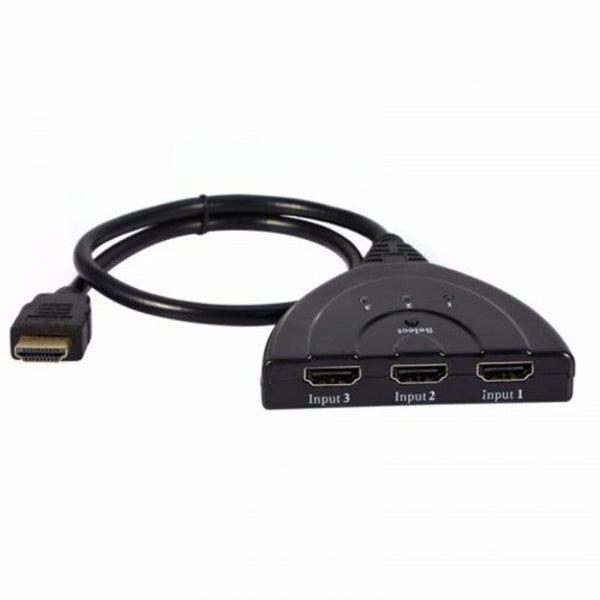 3 Port 1080P Hdmi Switch Splitter Black