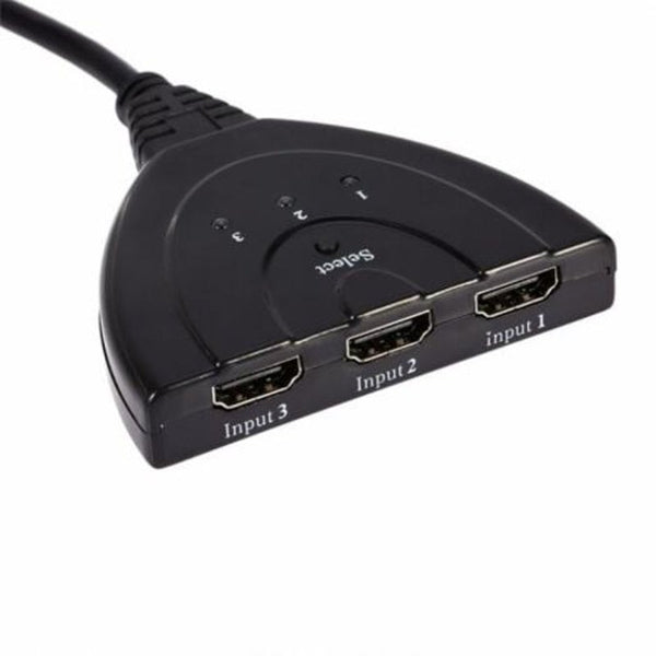 3 Port 1080P Hdmi Switch Splitter Black