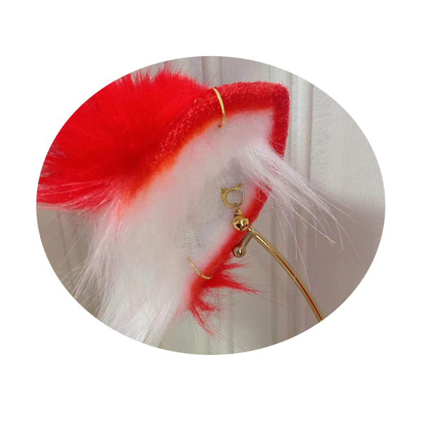 Unisex Costumes 31.5 Inch Christmas Fox Tail Ears Collar Cosplay Animal Costume Unisex