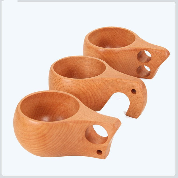 Mugs Finnish Kuksa Outdoors Beech Wooden Coffee Cup