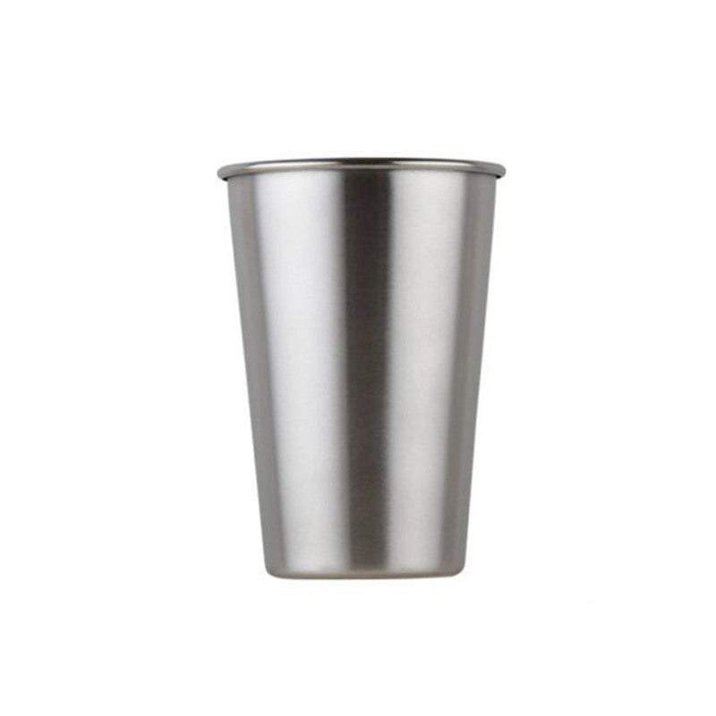 Glassware & Drinkware Mugs Coffee Cups 350Ml Stainless Steel Drinking Water Glass Milkshake