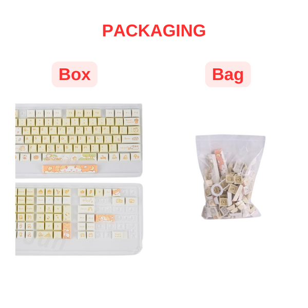 Keyboards & Keypads Keycap Keyboard Yellow 131 Keys Korean Dye Sublimation For Mechanical Keyboards