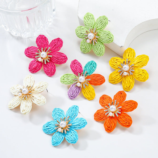 Earrings Women Ladies Party Accessories Flower Stud Fashion Jewellery