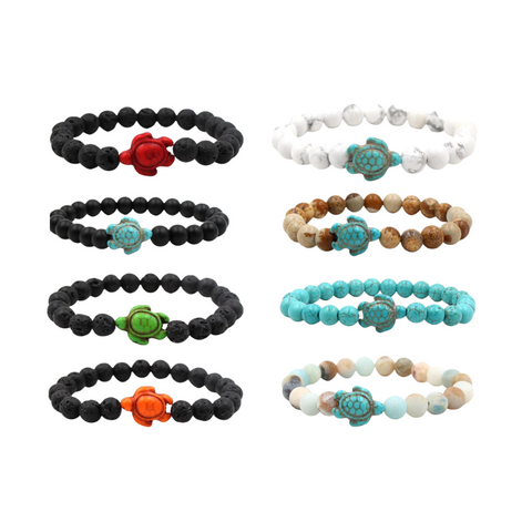 Bracelets Turtle Bracelet With Natural Stone Beads And Sea Charms For Fashion Jewellery