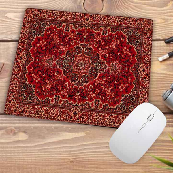 Desk Mats Mouse Pad Red Orange 22X18cm Persian Tribal Carpet Computer Office Desk Mat