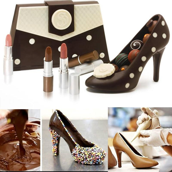 3D Chocolate Mini High Heel Shoes Mould Cake Decorating Tools Mold