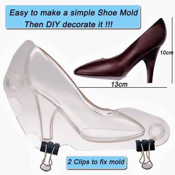 3D Chocolate Mini High Heel Shoes Mould Cake Decorating Tools Mold