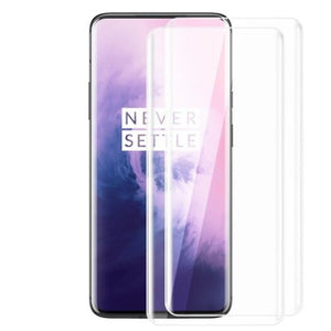 Screen Protectors 3D Curved Covered Full Screen Tempered Glass Film For Oneplus 7 Pro 2Pcs Transparent