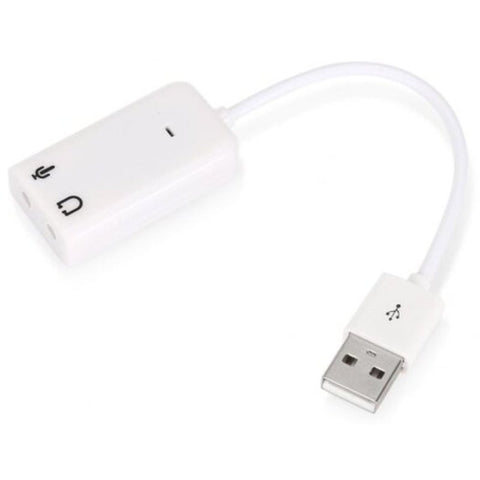 3D Stereo 7.1 Inch Channel External Sound Card Usb Audio Adapter White