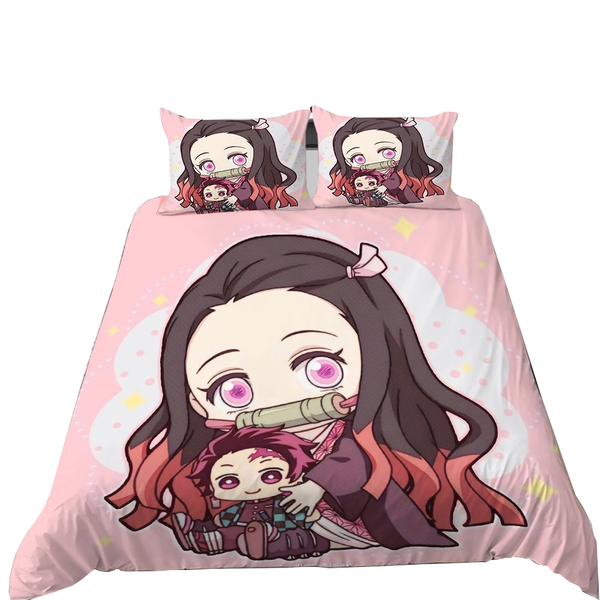 Children's Quilt Covers 3D Printed Demon Slayer Anime Duvet Quilt Covers