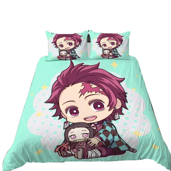 Children's Quilt Covers 3D Printed Demon Slayer Anime Duvet Quilt Covers