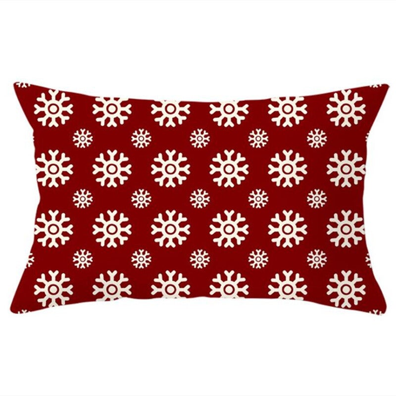 Cushions & Decorative Pillows 3Pcs Christmas Cushion Cover Polyester Decorative Pillows Sofa Red 30X50cm