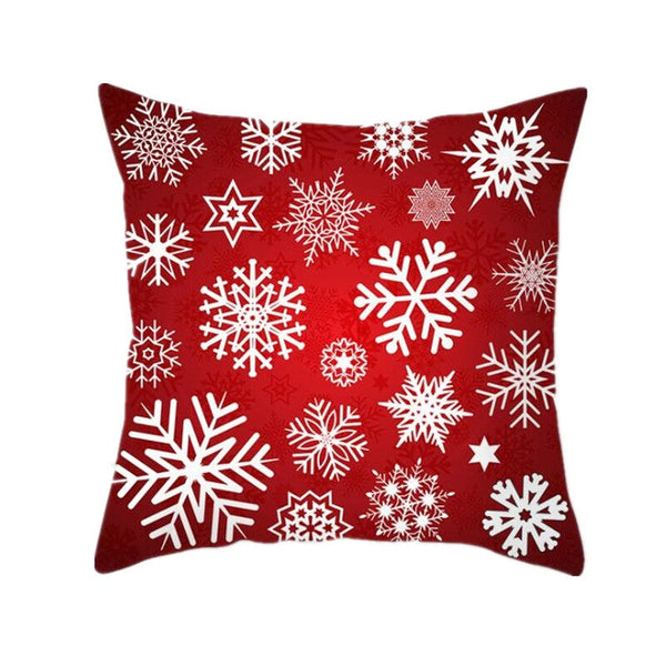 Cushions & Decorative Pillows 3Pcs Red Christmas Theme Cushion Cover Decorative Sofa Decoration 45X45cm