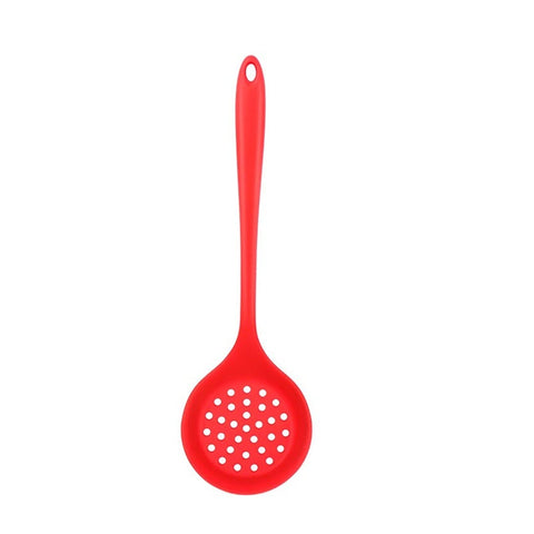 Cooking Utensils 3Pcs Filter Spoon Colander Durable Heat Resistant Non Stick Cooking Strainer Kitchen Tool Silicone Long Handle