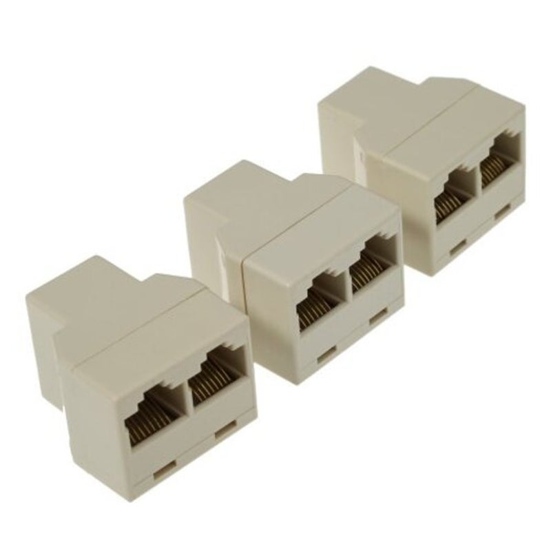 Ethernet Cables (RJ 45/8P8C) 3Pcs / Pack Cat5 Ethernet Cable Lan 1 To 2 Splitter Adapter Yellow