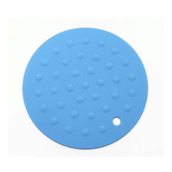 3Pcs Round Double Sided Dot Drain Silicone Heat Proof Insulated Coaster Pot Pad