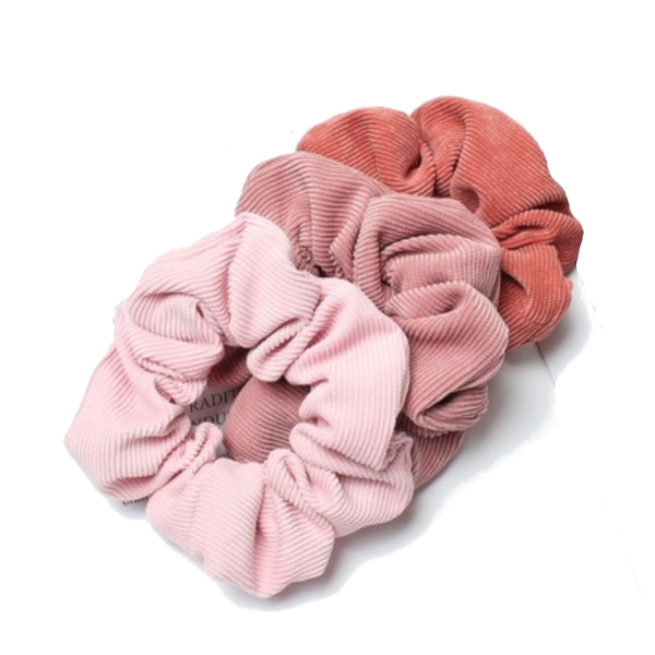 Hair Accessories 3Pcs Set Corduroy Fabric Scrunchies Women Ponytail Hair Ties