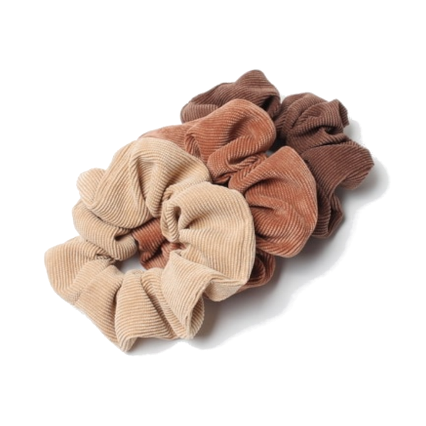 Hair Accessories 3Pcs Set Corduroy Fabric Scrunchies Women Ponytail Hair Ties