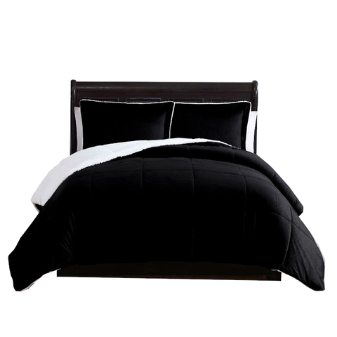 Comforter Sets Queen 3 Piece Micro Mink Comforter Set Black Queen