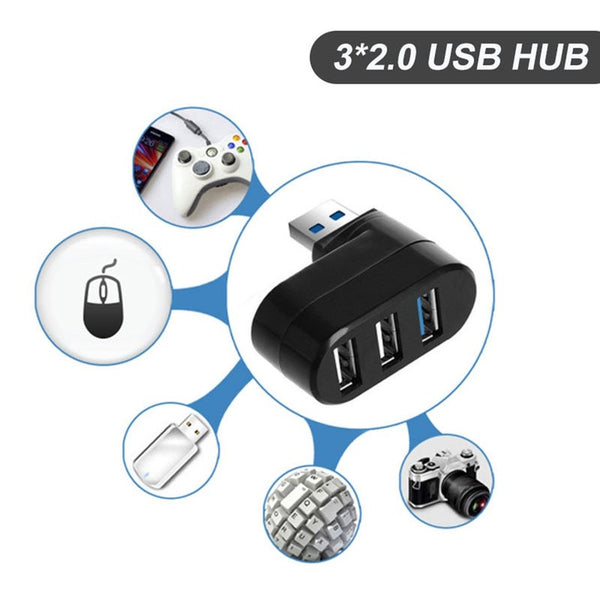 USB Cables, Hubs & Adapters 3Port Multi 3.0 Usb Hub Mini High Speed Rotate Splitter Adapter For Laptop Notebook Pc Computer Accessories