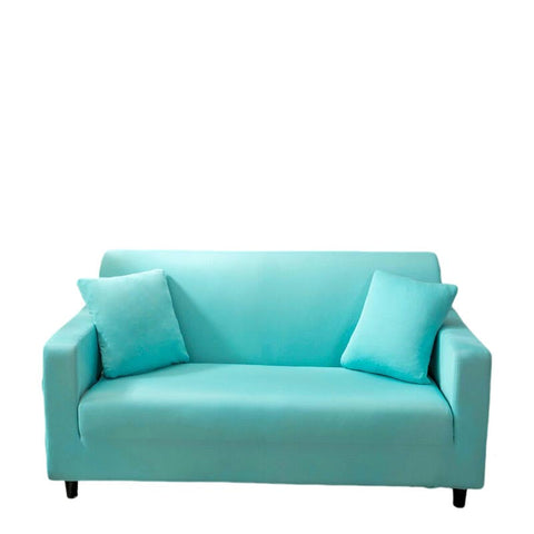 Slipcovers 3 Seater Sofa Cover Plain Blue Style Protection For Living Room Elastic Slipcover